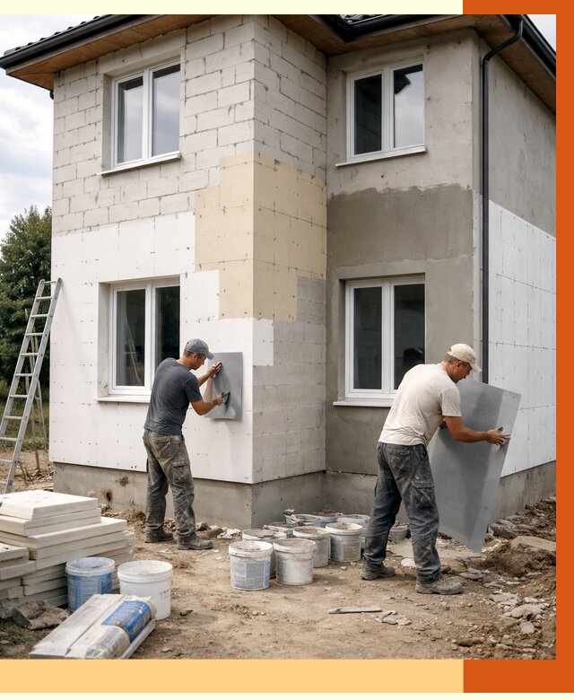 Утепление дома из газобетона в Новокубанске от 4367 руб./м² — заказать у ТепломастерНкб